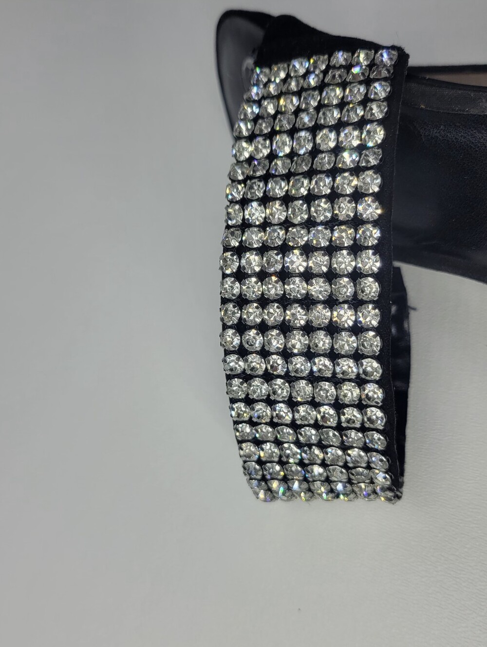 Sparkly Rhinestone Black Stiletto J Lo Heels Sz 8 Sexy Bling - Picture 2 of 13